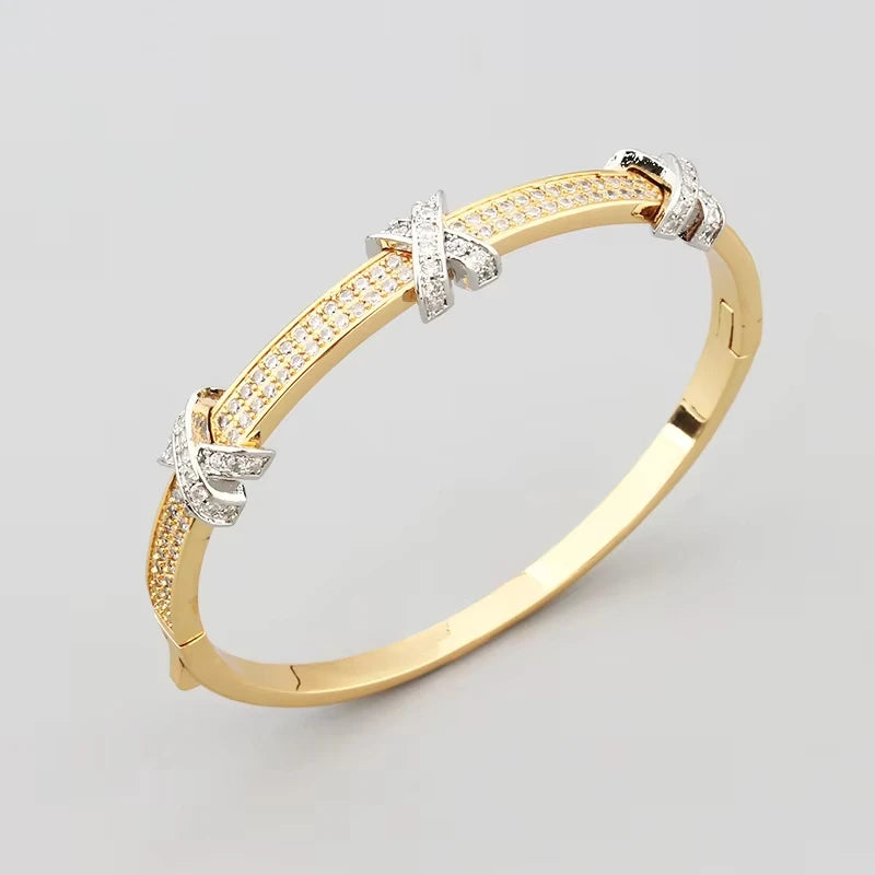Wholesale LX0630 18K Gold Plated Fine Fashion Jewelry Snake Women's Bracelet Necklace Earrings for Wedding Gift