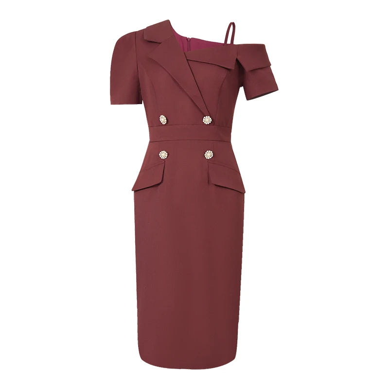 Elegant Off-Shoulder Dress – Summer Party & Office Outfit 💃”