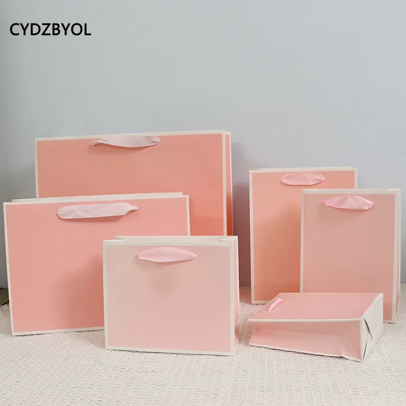 Custom Logo Gift Bags – Luxury Ribbon Shopping Bags for Business & Gifts