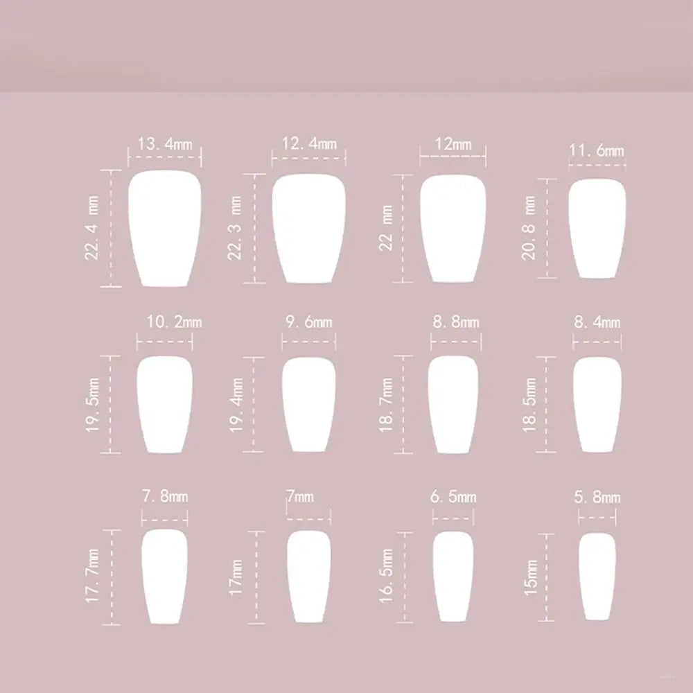 Long Almond & Ballerina Cat Eye Press-On False Nails – Stylish Nail Art Set