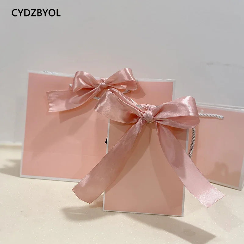 Custom Logo Gift Bags – Luxury Ribbon Shopping Bags for Business & Gifts